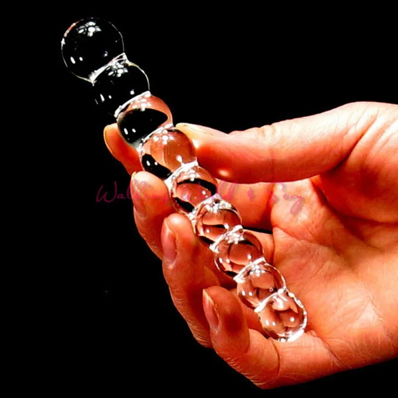 Small Glass Anal Beads Butt Plug With 9 Beads Urethra Beads Stick Penis Urethra Masturbation Glass Dildos Erotic Toys For Women (5)