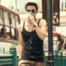 Повседневная Безрукавка Мужская новая однотонная цветная хлопковая майка Верхняя Нижняя рубашка майка для бодибилдинга фитнеса горячая распродажа