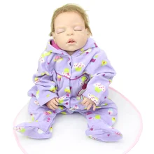 Collectible Reborn Babies Girl 22 Inch Full Silicone Vinyl Newborn Baby Doll lifelike Girls Toy Gift for Kids Birthday Xmas Gift