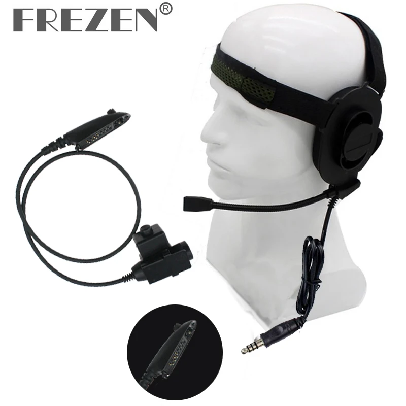 XQF-HD01-Z-Tactical-Bowman-Elite-II-Headset-with-Peltor-Style-PTT-For-Kenwood-BaoFen111g-Two