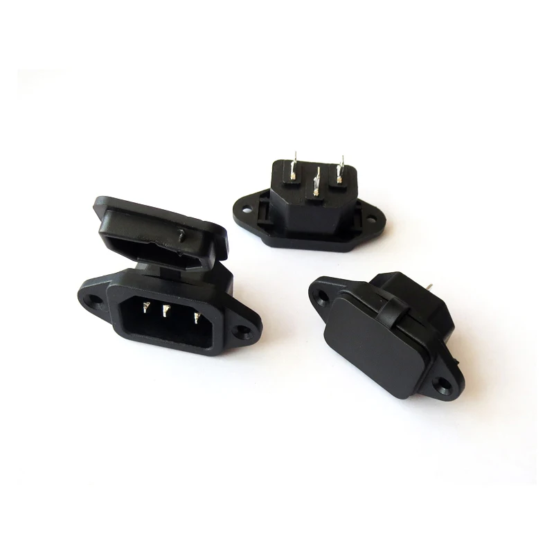 

10Pcs AC Socket 250V 10A 3Pin Female Panel Mount Power Inlet Socket
