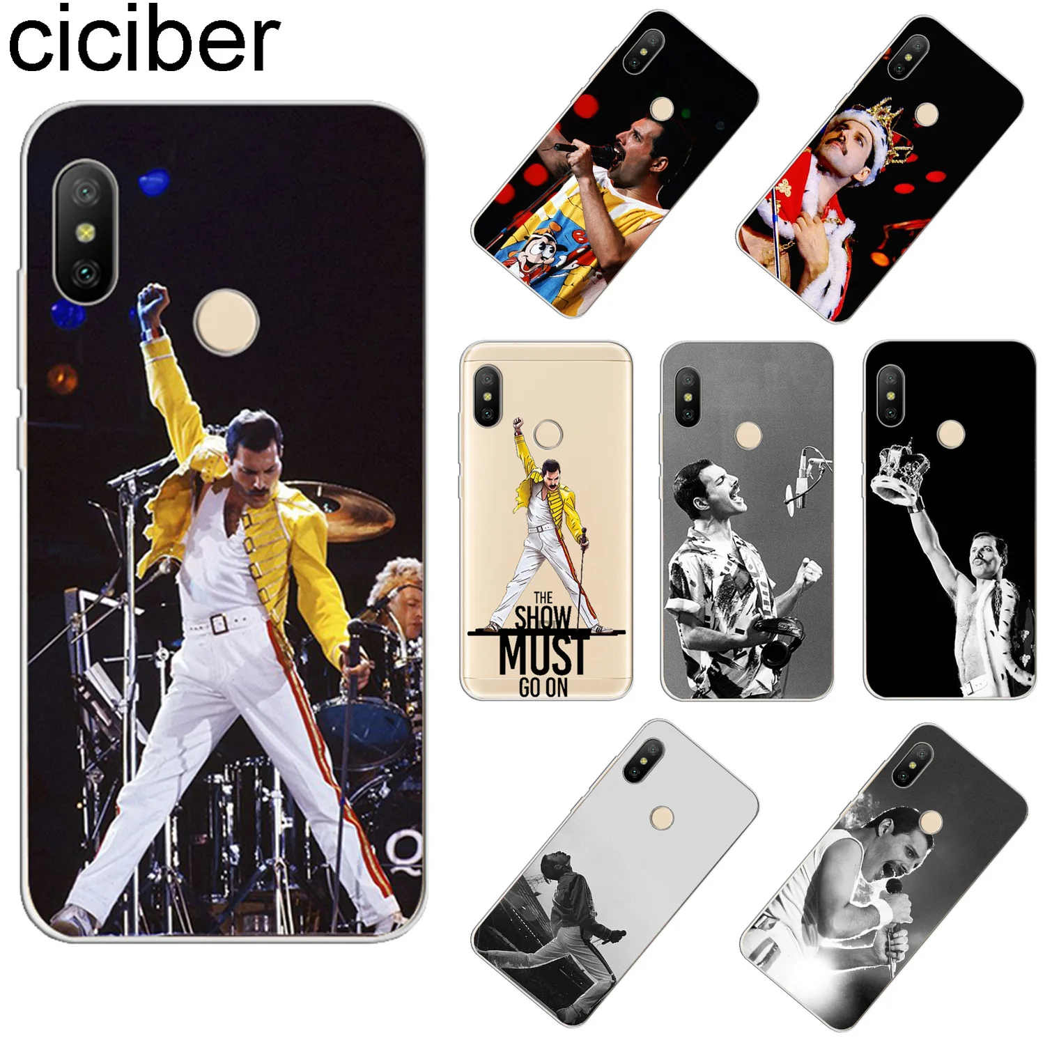 

ciciber For Xiaomi Redmi 6 5 4 3 A X S Plus Pro S2 Clear Soft TPU Freddie Mercury Phone Case For Redmi Note 6 5 4 3 X A Pro Capa