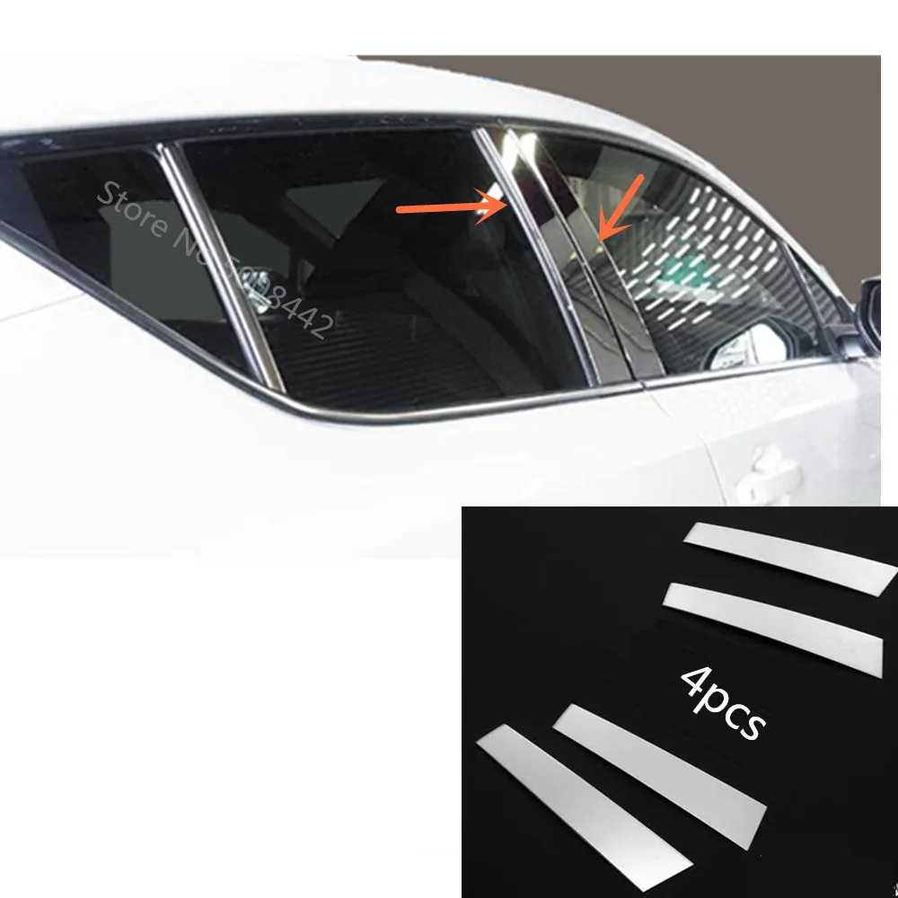 

For Toyota C-HR CHR 2017 2018 2019 2020 2021 Styling Stainless Steel Glass Window Garnish Pillar Middle Column Trim Hoods Stick