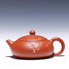 H2084 plum цветочный горшок-плоские красоты О 170cc подлинный исинский чайник Чжу Ni руды