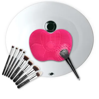 

Newest Silicone Makeup Brush Cleaner Pad Washing Scrubber Board Cleaning Mat Hand Tool