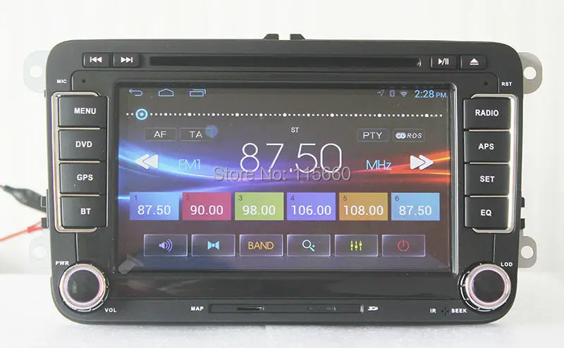 Android 4.4.4 Quad Core Car DVD GPS for 7inchs Wolkswagen Models 7