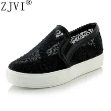ZJVI/ г.; женские модные лоферы; Летняя женская обувь на плоской подошве из сетчатого материала; повседневные женские туфли на плоской подошве с круглым носком; цвет белый, черный; женские кроссовки