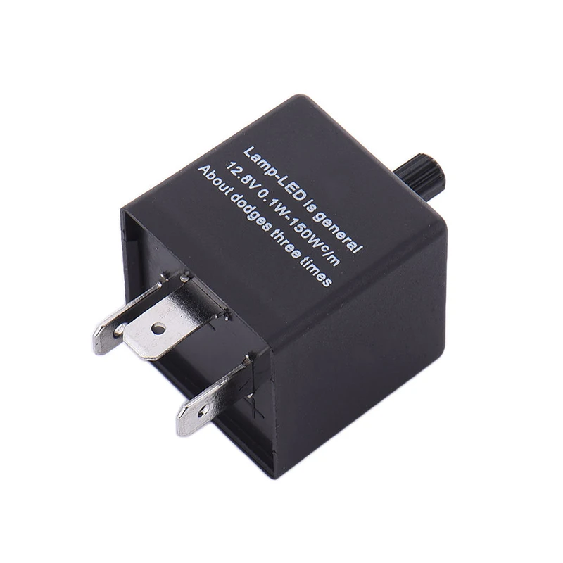 

12V 3-Pin LED Adjustable Electronic Flasher Relay for Turn Signal Light