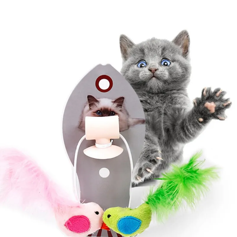 Птичье перо Catnip колокольчик Игрушка Pet Catnip колокольчики игрушки птицы игрушки из перьев для кошек котенок интерактивный оконные игрушки для Gatos