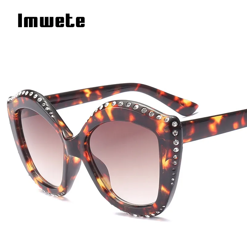 Imwete роскошные солнцезащитные очки "кошачий глаз", женские модные брендовые очки в форме губ, стразы, солнцезащитные очки, винтажные прозрачные очки UV400