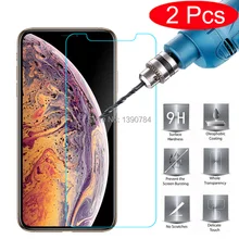 2 шт 2.5D Закаленное стекло для iPhone 11 Pro MAX X XS XR 8 7 6 6S Plus 5 5S 4 4S Защита экрана для iPhone X XS MAX XR 8 7 стекло