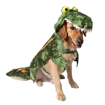 

Fashion Cute Winter Dog Clothes Crocodile Make Up Pet Clothes for Small and Medium Dog Coats Pet Jackets Accessories(green)