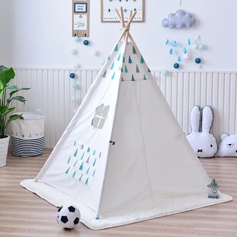 

Kids Tipi Tent Childrens Play Indian Tent House with Carry Case