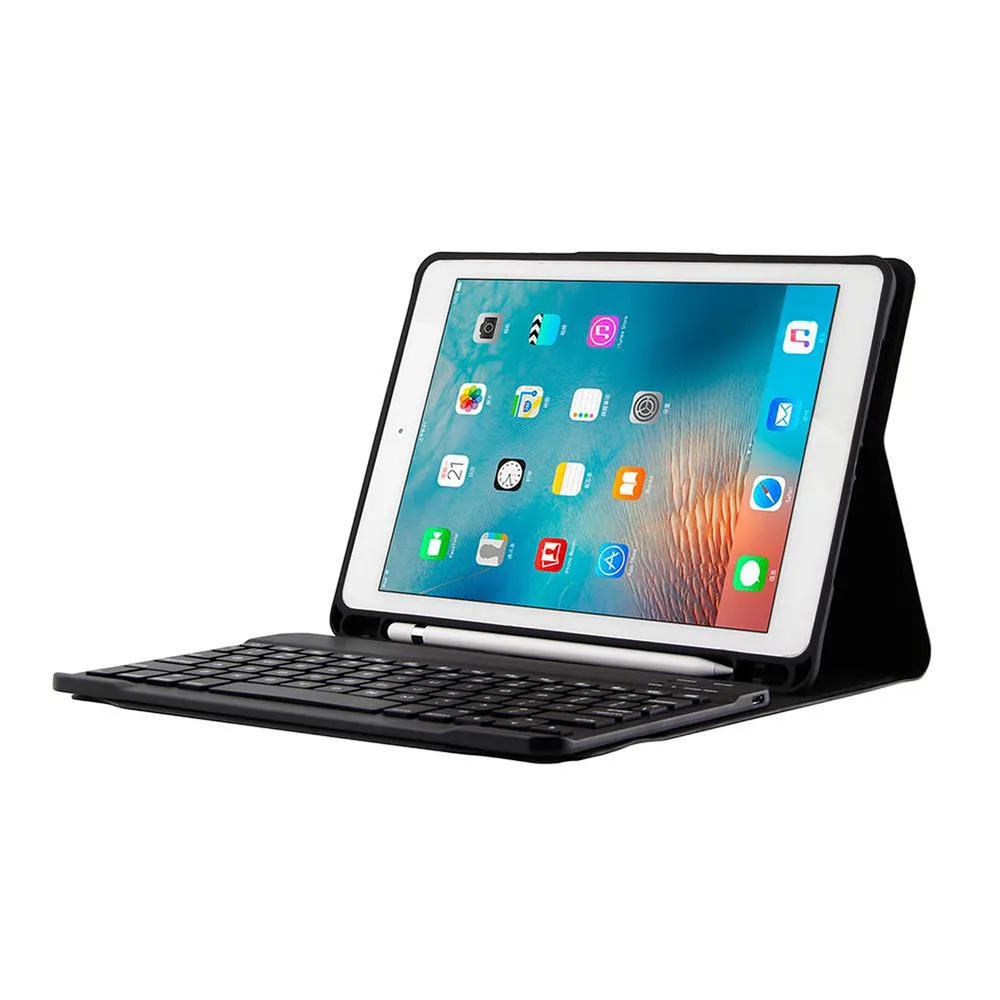 Беспроводной чехол для клавиатуры с Bluetooth iPad 9 7 держателем карандашом смарт
