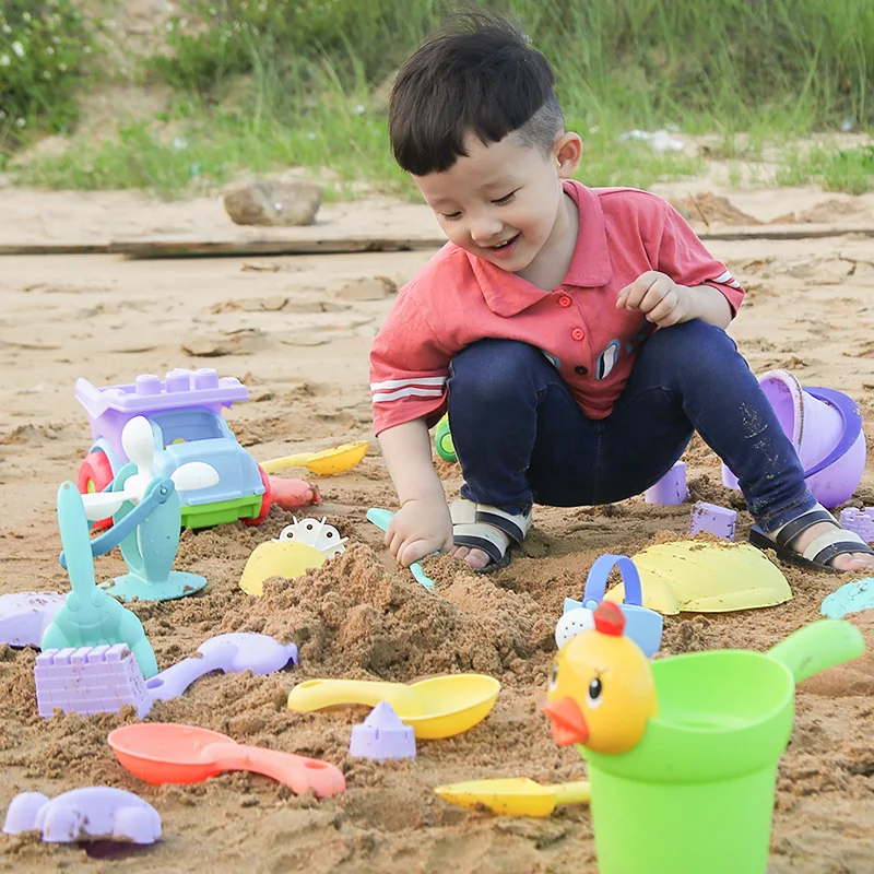 6/15/19/22pcs set Beach Sand Play Toys Bucket Sand Pallladium Sand