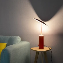 NordicWarm Белый светодиодный регулируемый абажур железная настольная лампа свет черный/белый/красный металлическая настольная лампа для прикроватной гостиной кабинет офис
