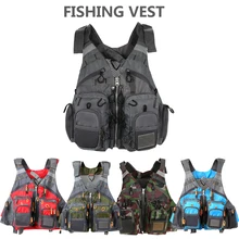 Men Vest Life-Jacket Utility No-Foam Respiratory Outdoor Sport as Can-Be-Used