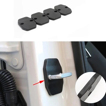 

4pcs Black Door Lock Protection Cover Trim For Mercedes-Benz A Class 13-16 & B Class 12-16 & CLA Class 13-16 & GLA Class 14-16