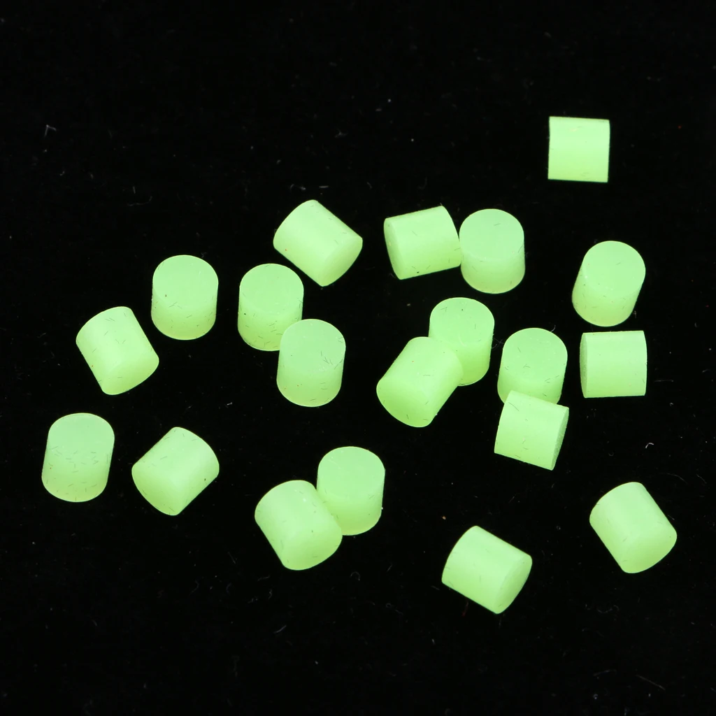 20Pcs/Pack Soft Silicone Fishing Beads Rig Luminous Fishing Floating Stopper Semi-Circular Beads Fishing Float Accessories