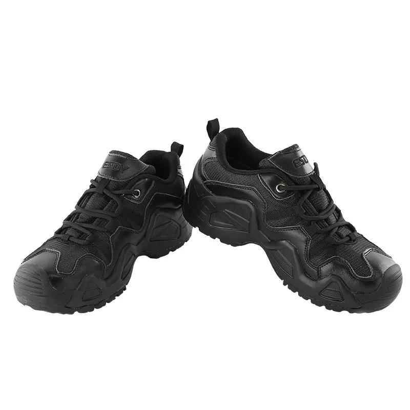 Обувь для пешего туризма; мужские Нескользящие кроссовки; дышащая водонепроницаемая Спортивная обувь для кемпинга; спортивная обувь; тактическая обувь; большие размеры - Цвет: black