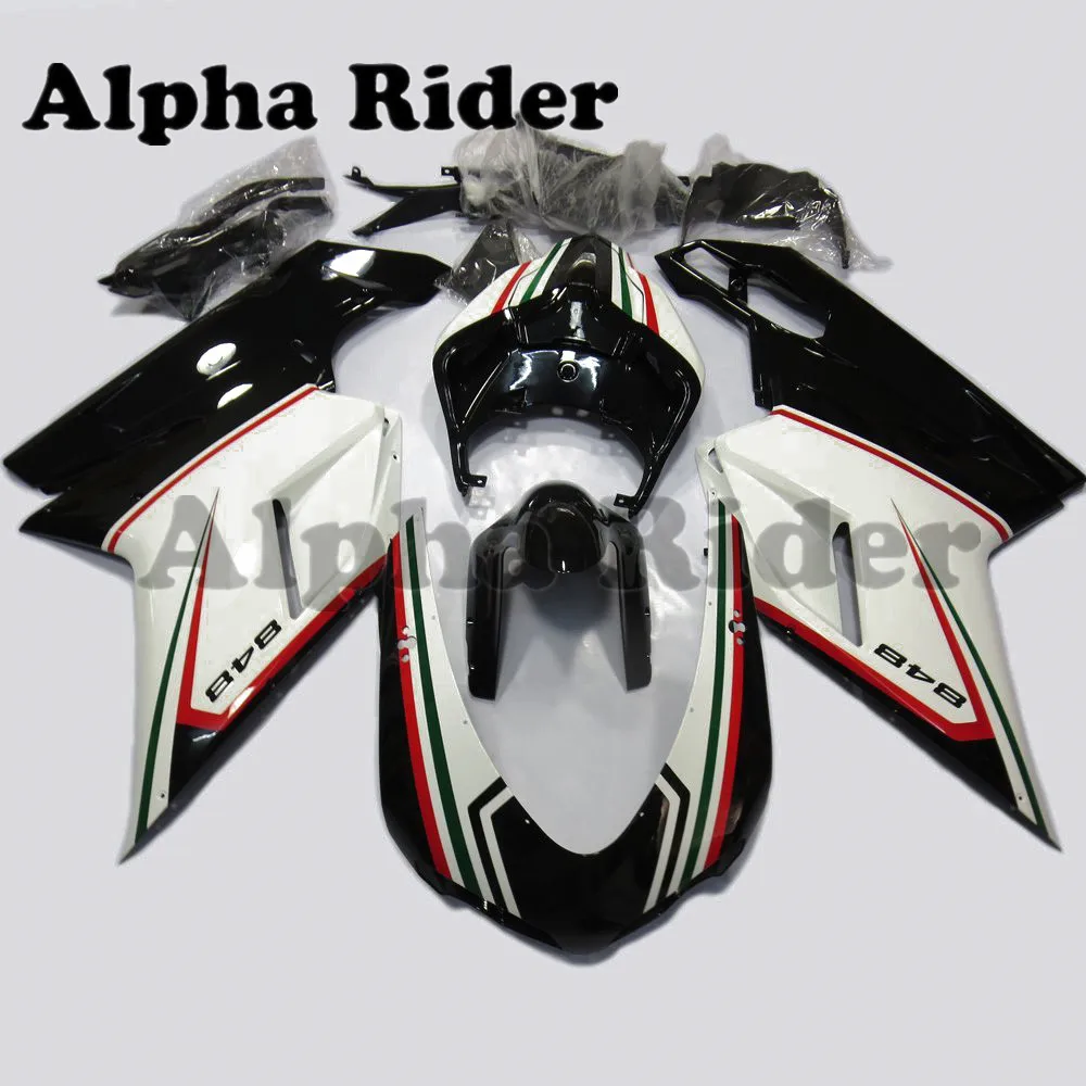 

2007-2009 For Ducati 848 Motorcycle ABS Plastic Covers Bodywork Injection Molding Fairing Kit Hull Fairings Black White 07 08 09