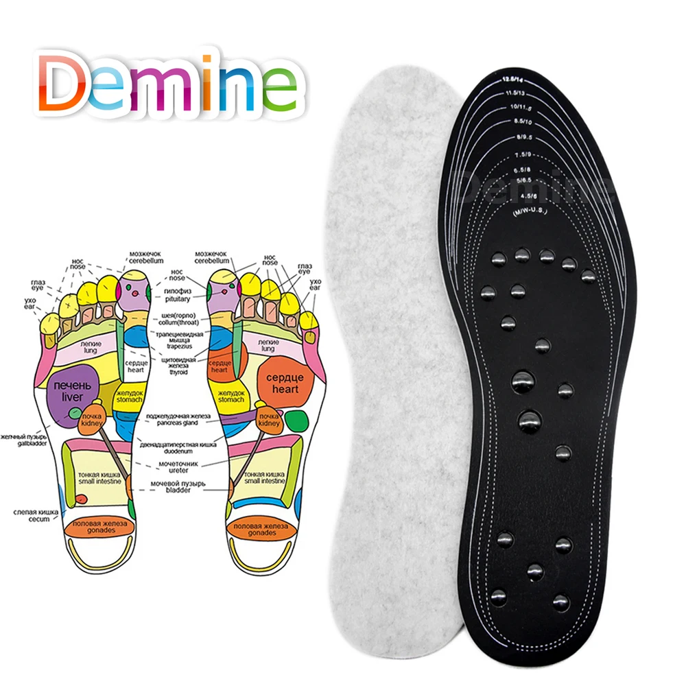 Demine Massage Insoles Memory Cotton Therapy Foot