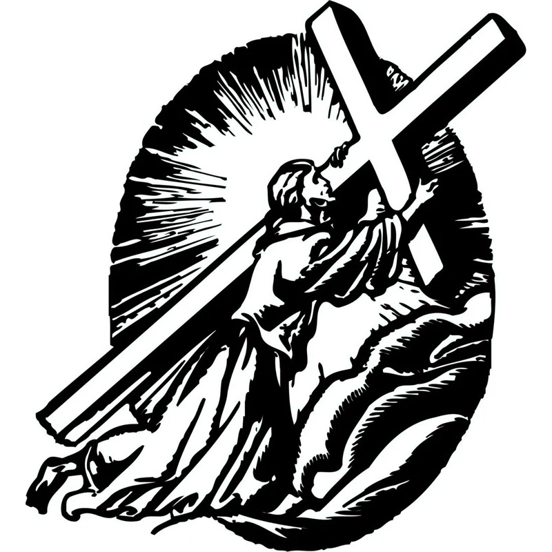 

16.4cm*18cm Christian Jesus Christ Cross Creative Car-Styling Vinyl Decal Car Sticker S6-3405