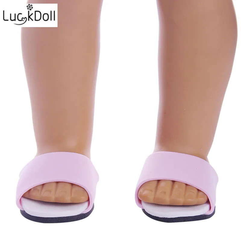 Luckdoll рекламные куклы мини-тапочки fit 18 дюймов американская кукла женщина и 43 см аксессуары для детской куклы игрушки для детей