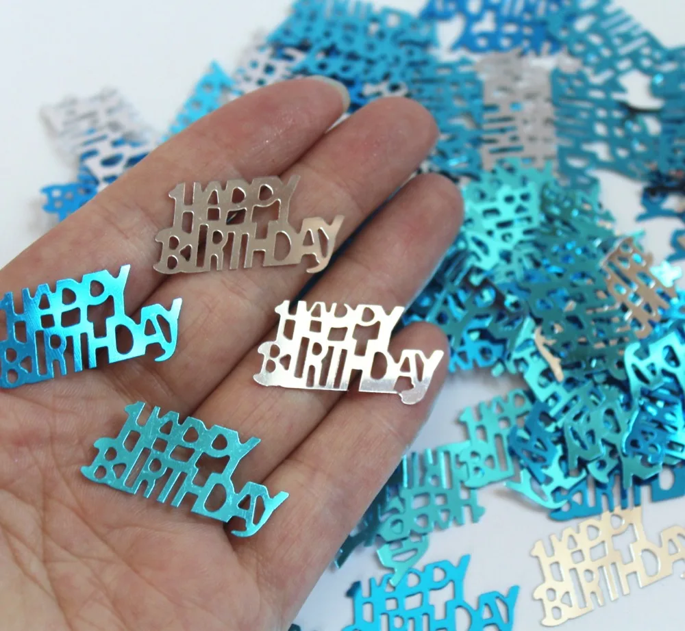 Paquete De 1 Azul Cumpleaños Confeti De Mesa 16th Cumpleaños Decoración de mesa a estrenar 