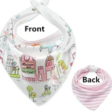 Двухсторонний хлопковый Милый Цветочный нагрудник для новорожденных, мягкий водонепроницаемый шарф для кормления, полотенце для малышей, одежда для малышей