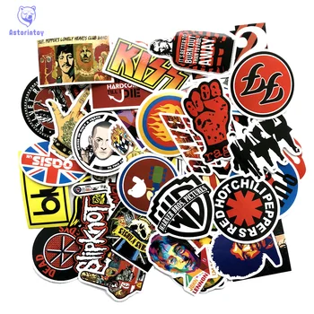 

52pcs/lot mix OG Style Retro Classic Band sticker Notebook refrigerator skateboard trolley case decals backpack Tables