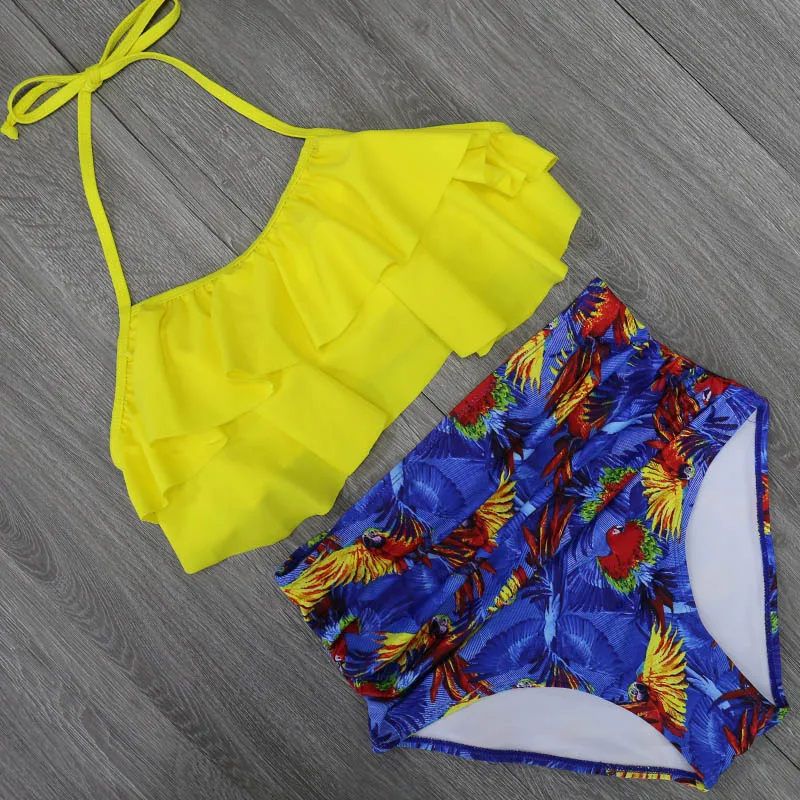 Sexy Bikinis Women Swimsuit 2018 Summer Beachwear Bathing Suits Swim Wear Padded Push up Swimwear Halter Top Bikini Set