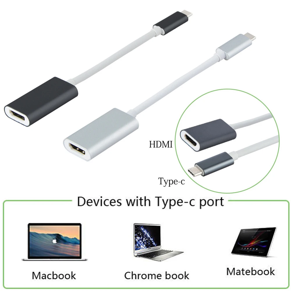 USB C к HDMI адаптер 4 K USB 3,1 Тип C USB-C к HDMI кабель HDTV адаптера для Samsung Galaxy S8 плюс