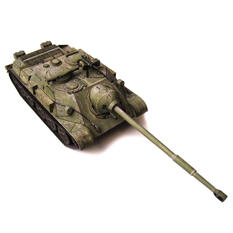 

Paper Model SU-122-54 Soviet Union Tank 1:50 Tank with Dock DIY Paper Models Kids Toy Puzzle Game Assemble Hand Work