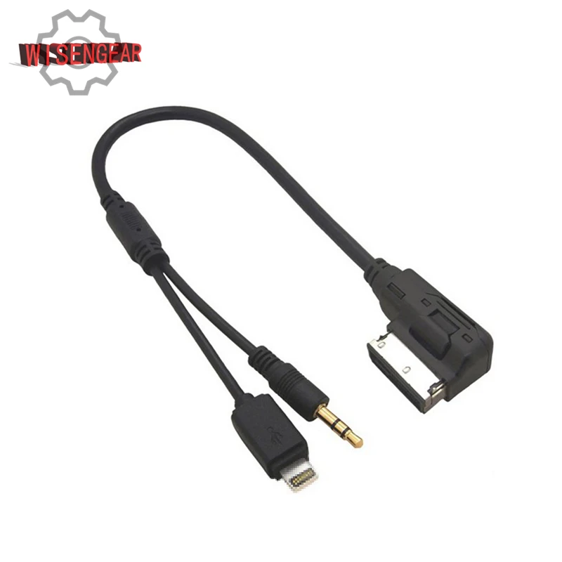 2020 Version 2 and 1 Audio and Charge Ami Cable Audi Phone Charge Cable VW Car Quickly Charging Music Cord AUX Adapter Compatible with iPhone Xs Max XR X 8 7 Plus for Audi VW Car Audio+Charge+3.3ft
