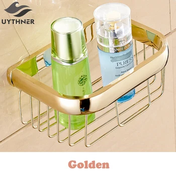 

Uythner Free Shipping Wall mounted Golden Bathroom Toilet Paper Holder Using for Put On Toilet Paper & Mobile Phone