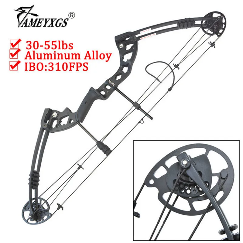 

1set 30-55lbs Archery Compound Bow 38inch IBO 310FPS Pulley Bow Adjustable 70% Labor Saving Ratio Shooting Training Hunting Bow