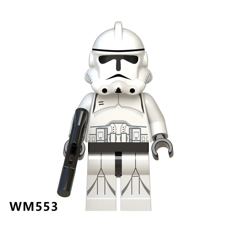 

WM553 White Clone Trooper Stormtrooper Figure Star Wars Robot Brick Building Blocks Toys Legoe minifigured WM6036