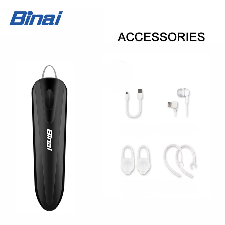 BINAI A30 IPX4 водонепроницаемые наушники bluetooth Беспроводные наушники с микрофоном моно бизнес использование для IOS Android смартфон