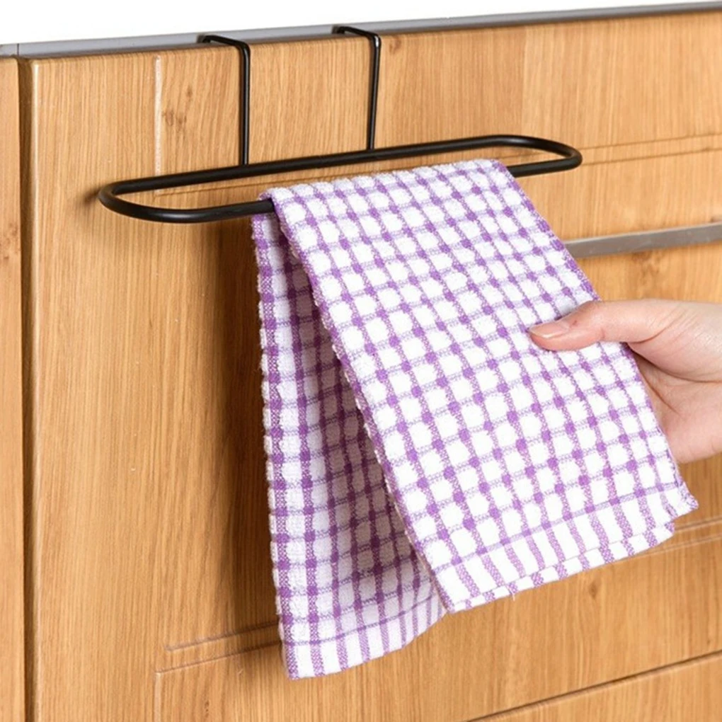 Beautiful Door Back Tyle Non trace Towels Bar Holder Metal Towels