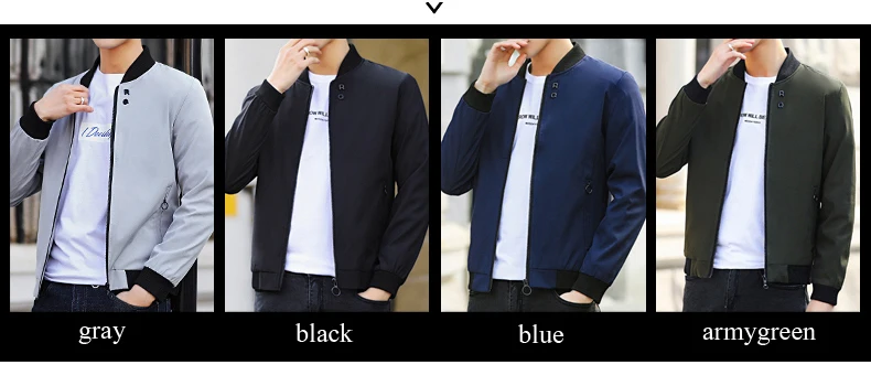 Осенняя бейсбольная куртка для мужчин,, Повседневная veste homme, высокое качество, мужская приталенная одноцветная куртка, новая модная куртка на молнии 157