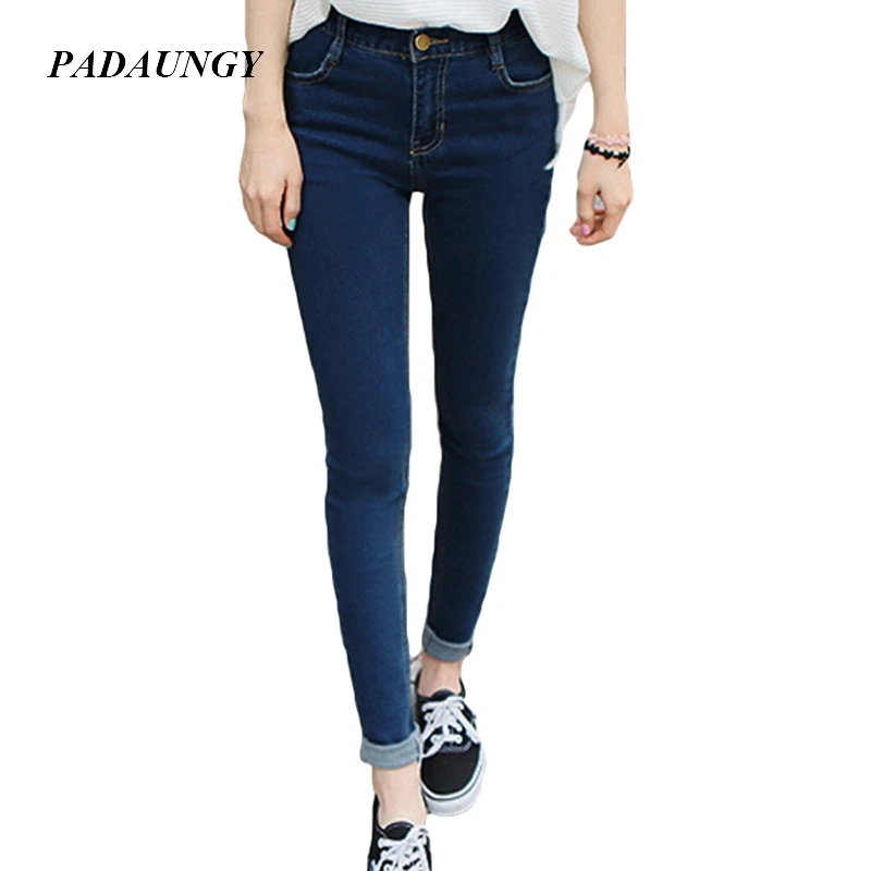 PADAUNGY Hot Jeans With High Waist Slim Pencil Pants Jeggings Denim Trousers Vaqueros Mujer Plus Size Jegging Pantalone | Отзывы и видеообзор -32692537188