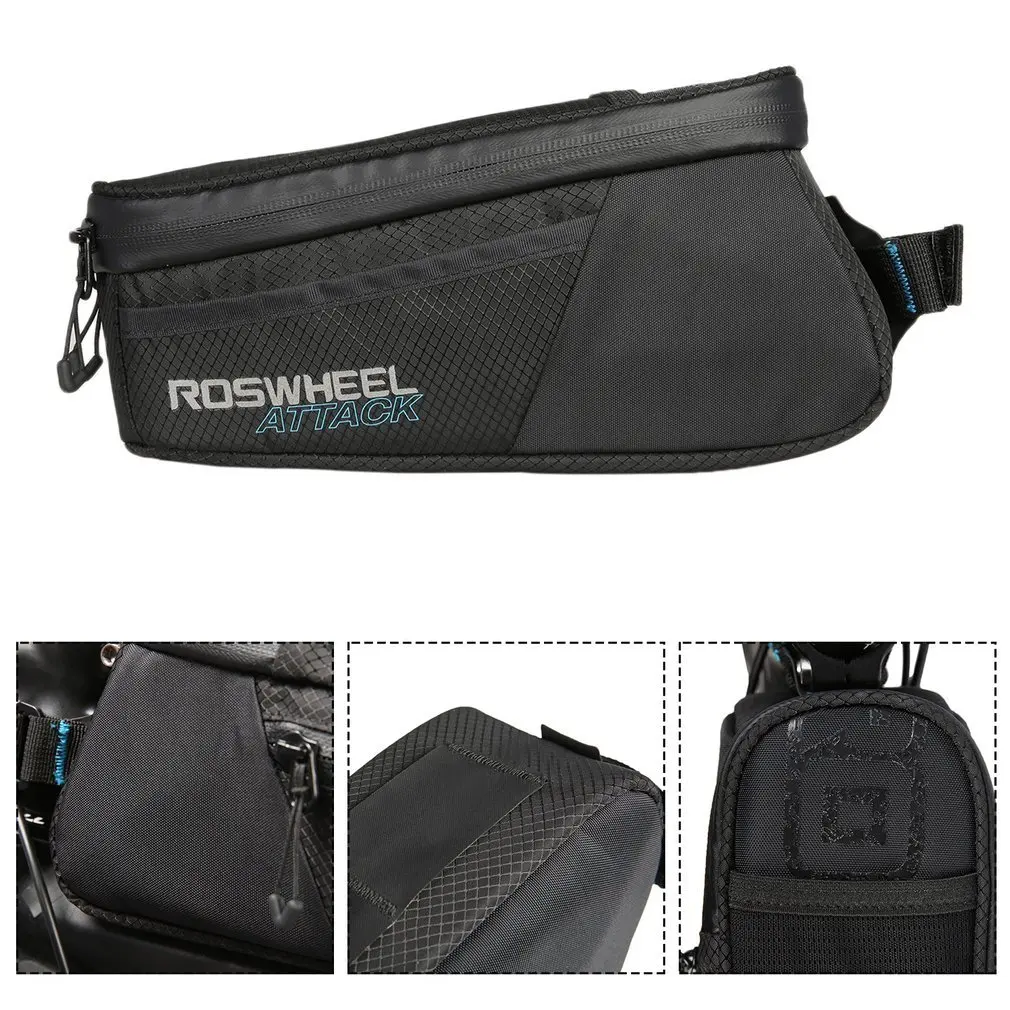 ROSWHEEL ATTACK серия Водонепроницаемая велосипедная сумка аксессуары седло контейнер для велоспорта передняя рама 121370 сумка для верховой езды