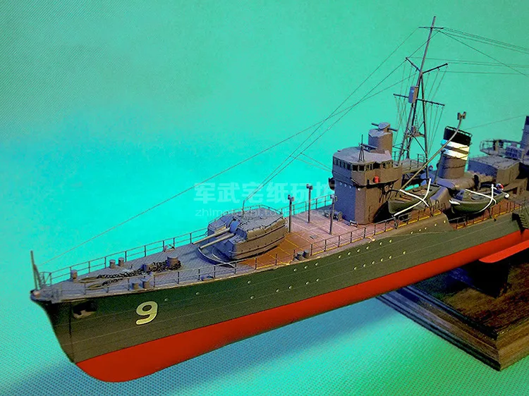 1:200 японский разрушитель Warship IJN Shiratsuyu 3D бумажная модель Космонавтика картон дом