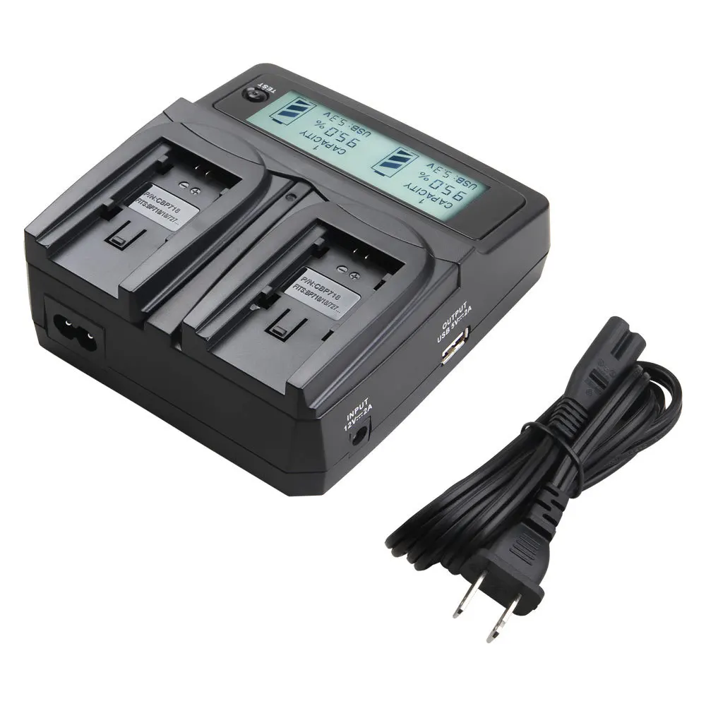 

Udoli Universal Battery Dual Charger LCD Display for BP-709 BP-718 BP-727 BP-745 BP709 BP718 BP727 BP745 HF406 R306 R32 R30 R38