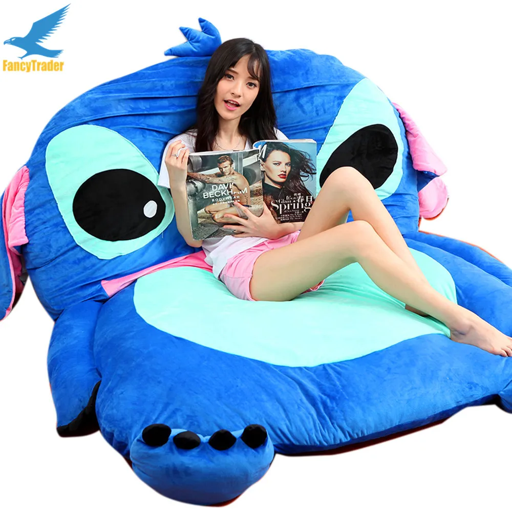 Lilo & Stitch Sofa Bed Stuffed Cartoon Tatami Mattress Sleeping Bed Novelty Gift 