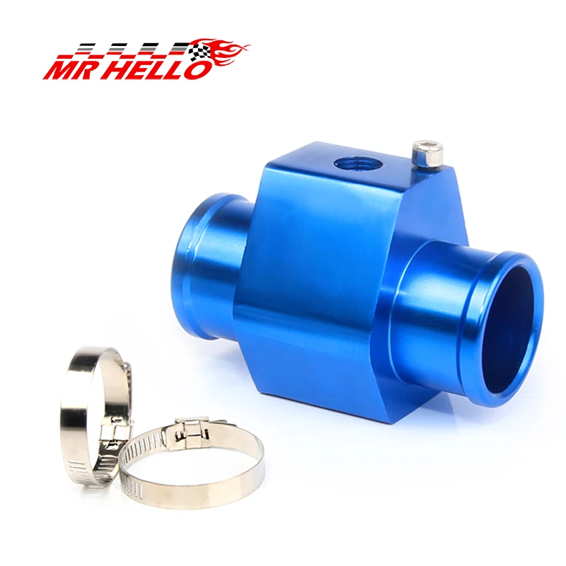 Universal Car Auto Blue Water Temperature Temp Sensor Gauge Joint Pipe