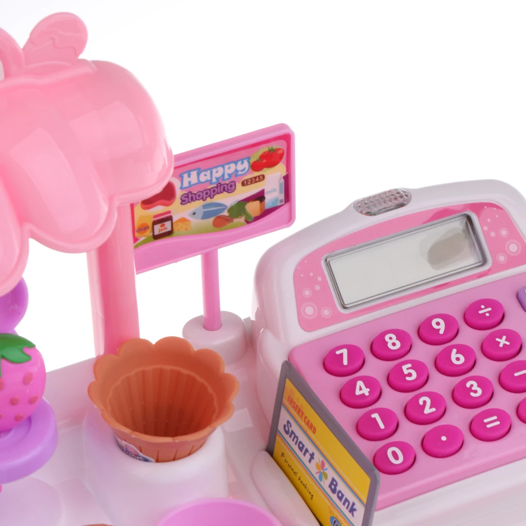 Simulation Ice Cream Store Cash Register Set for Kids Children Holiday Time Pretend Play Toy Birthday Gift