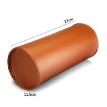 Авто Универсальная Коричневая Кожаная Автомобильная Опора под шею Поддержка Подушка для сиденья подголовники круглая скатерть удобные аксессуары для интерьера