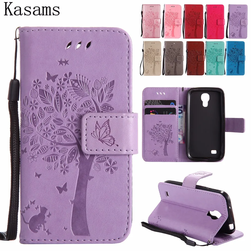 

3D Tree Fundas For Samsung S4 Mini I9190 Case For Samsung I9500 Galaxy S4 SIV Phone Cases PU Leather Wallet Flip Cover S 4 IV